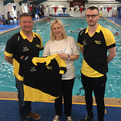 Birmingham & Solihull Solicitors The Wilkes Partnership sponsor Solihull Swimming Club, Ann-marie Aston. Notary Public