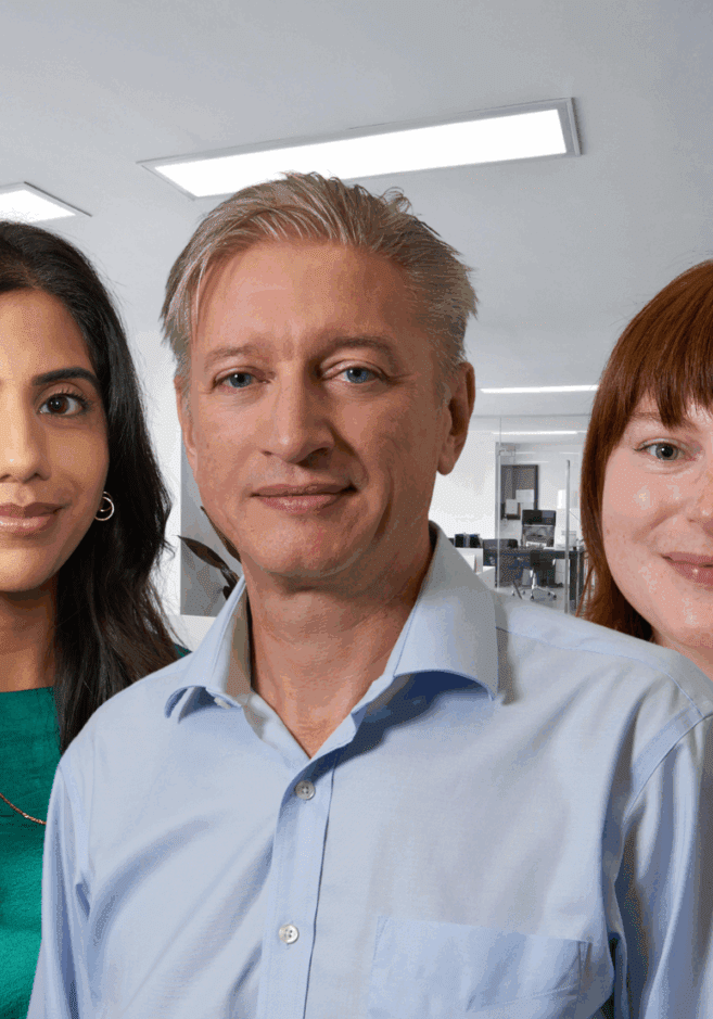 Gareth, Kiran and Charlotte